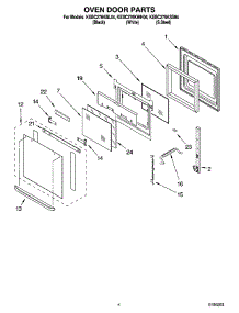 03 - Oven Door Parts parts for Kitchenaid Oven KEBC276KSS04 from AppliancePartsPros.com