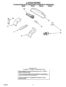 04 - Latch Parts parts for Kitchenaid Oven KEMC307KSS03 from AppliancePartsPros.com