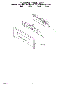 02 - Control Panel Parts parts for Kitchenaid Oven KEBC207KWH04 from AppliancePartsPros.com