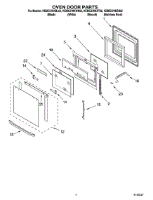 03 - Oven Door Parts parts for Kitchenaid Oven KEMC378KBL02 from AppliancePartsPros.com