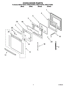 03 - Oven Door Parts parts for Kitchenaid Oven KEBC277KBT04 from AppliancePartsPros.com