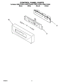 02 - Control Panel Parts parts for Kitchenaid Oven KEMC377KWH03 from AppliancePartsPros.com
