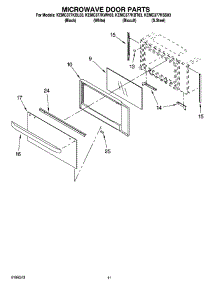 09 - Microwave Door Parts, Miscellaneous Parts parts for Kitchenaid Oven KEMC377KWH03 from AppliancePartsPros.com