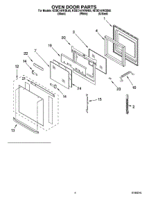 03 - Oven Door Parts parts for Kitchenaid Oven KEBC147KSS05 from AppliancePartsPros.com
