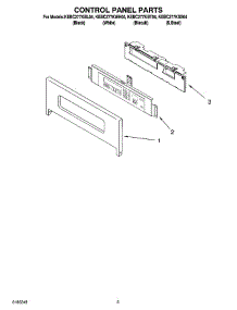 02 - Control Panel Parts parts for Kitchenaid Oven KEBC277KSS04 from AppliancePartsPros.com