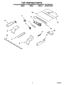 05 - Top Venting Parts, Optional Parts parts for Kitchenaid Oven KEBC208KBL03 from AppliancePartsPros.com
