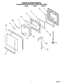 03 - Oven Door Parts parts for Kitchenaid Oven KEBC171KWH05 from AppliancePartsPros.com