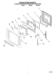 03 - Oven Door Parts parts for Kitchenaid Oven KEBC247KSS04 from AppliancePartsPros.com