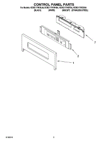 02 - Control Panel Parts parts for Kitchenaid Oven KEBC177KBT04 from AppliancePartsPros.com