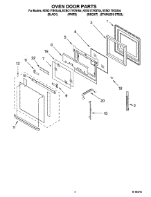 03 - Oven Door Parts parts for Kitchenaid Oven KEBC177KBT04 from AppliancePartsPros.com
