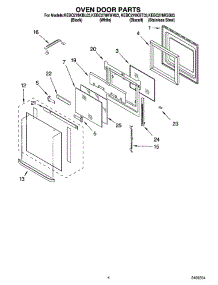 03 - Oven Door Parts parts for Kitchenaid Oven KEBC278KSS03 from AppliancePartsPros.com