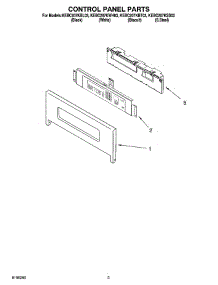 02 - Control Panel Parts parts for Kitchenaid Oven KEBC207KWH03 from AppliancePartsPros.com