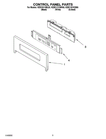 02 - Control Panel Parts parts for Kitchenaid Oven KEBC101KSS05 from AppliancePartsPros.com