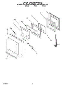 04 - Oven Door Parts parts for Kitchenaid Oven KEBC101KWH05 from AppliancePartsPros.com
