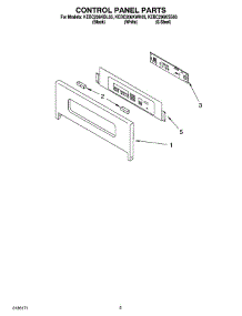 02 - Control Panel Parts parts for Kitchenaid Oven KEBC206KWH03 from AppliancePartsPros.com