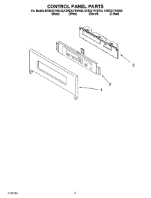 02 - Control Panel Parts parts for Kitchenaid Oven KEBC277KBL03 from AppliancePartsPros.com