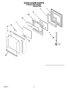 02 - Oven Door Parts parts for Kitchenaid Oven KEBC167MSS00 from AppliancePartsPros.com