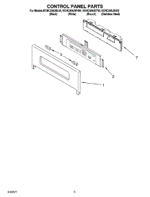 02 - Control Panel Parts parts for Kitchenaid Oven KEHC309JSS05 from AppliancePartsPros.com