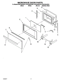 09 - Microwave Door Parts, Optional Parts parts for Kitchenaid Oven KEHC309JSS05 from AppliancePartsPros.com