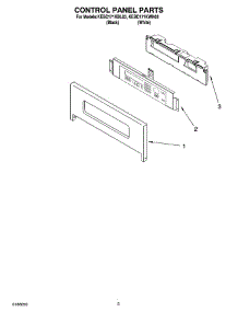 02 - Control Panel Parts parts for Kitchenaid Oven KEBC171KWH03 from AppliancePartsPros.com