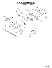 05 - Top Venting Parts, Optional Parts parts for Kitchenaid Oven KEBC276KBL02 from AppliancePartsPros.com