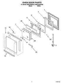03 - Oven Door Parts parts for Kitchenaid Oven KEBC276KWH02 from AppliancePartsPros.com