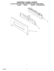 02 - Control Panel Parts parts for Kitchenaid Oven KEBC177KBL03 from AppliancePartsPros.com