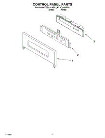 02 - Control Panel Parts parts for Kitchenaid Oven KEBC247KBL2 from AppliancePartsPros.com