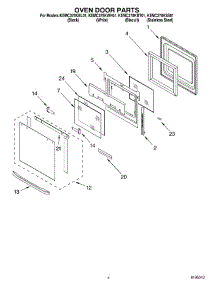 03 - Oven Door Parts parts for Kitchenaid Oven KEMC378KBT01 from AppliancePartsPros.com