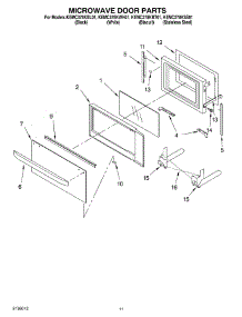 09 - Microwave Door Parts, Optional Parts parts for Kitchenaid Oven KEMC378KBT01 from AppliancePartsPros.com