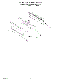 02 - Control Panel Parts parts for Kitchenaid Oven KEBC101KWH03 from AppliancePartsPros.com