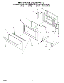 09 - Microwave Door Parts, Optional Parts parts for Kitchenaid Oven KEHC379JBT05 from AppliancePartsPros.com