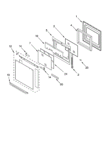 Oven Door parts for Kitchenaid Wall Oven KEHC309JWH5 from AppliancePartsPros.com
