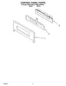 02 - Control Panel Parts parts for Kitchenaid Oven KEBC147KWH03 from AppliancePartsPros.com