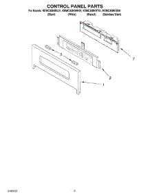 02 - Control Panel Parts parts for Kitchenaid Oven KEMC308KBT01 from AppliancePartsPros.com