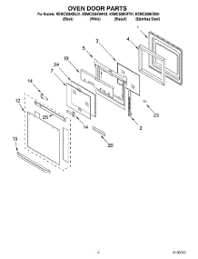 03 - Oven Door Parts parts for Kitchenaid Oven KEMC308KBT01 from AppliancePartsPros.com