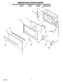 09 - Microwave Door Parts, Optional Parts parts for Kitchenaid Oven KEMC308KSS01 from AppliancePartsPros.com