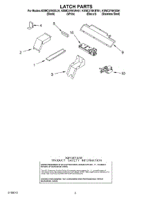 04 - Latch Parts parts for Kitchenaid Oven KEMC378KBL01 from AppliancePartsPros.com