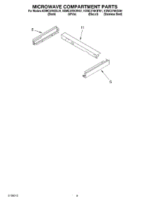07 - Microwave Compartment Parts parts for Kitchenaid Oven KEMC378KBL01 from AppliancePartsPros.com