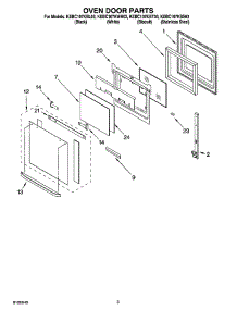 02 - Oven Door Parts parts for Kitchenaid Oven KEBC107KBL03 from AppliancePartsPros.com
