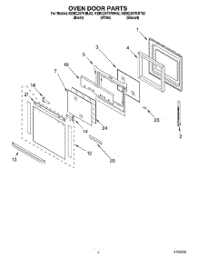 03 - Oven Door Parts parts for Kitchenaid Oven KEBC207KWH02 from AppliancePartsPros.com