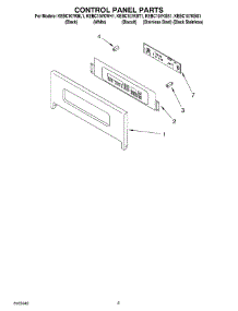 04 - Control Panel parts for Kitchenaid Oven KEBC107KBS1 from AppliancePartsPros.com