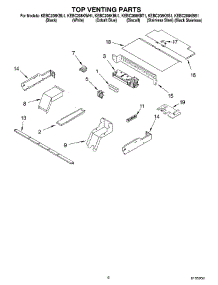 05 - Top Venting Parts, Optional Parts parts for Kitchenaid Oven KEBC208KBU1 from AppliancePartsPros.com