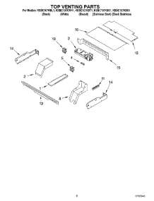 05 - Top Venting parts for Kitchenaid Oven KEBC107KBL1 from AppliancePartsPros.com