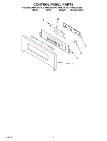 02 - Control Panel parts for Kitchenaid Oven KEHC379JBL4 from AppliancePartsPros.com