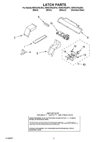 04 - Latch parts for Kitchenaid Oven KEHC379JWH4 from AppliancePartsPros.com