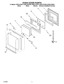 02 - Oven Door parts for Kitchenaid Oven KEBC107KSS0 from AppliancePartsPros.com