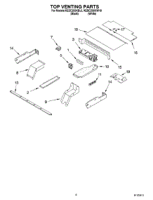 05 - Top Venting parts for Kitchenaid Oven KEBC206KWH0 from AppliancePartsPros.com