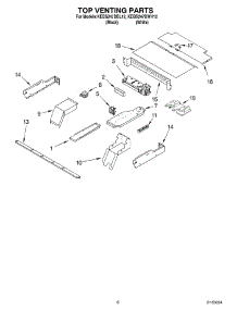 05 - Top Venting parts for Kitchenaid Oven KEBS247DWH12 from AppliancePartsPros.com
