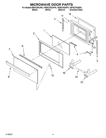 09 - Microwave Door parts for Kitchenaid Oven KEHC379JSS4 from AppliancePartsPros.com